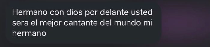 Mensaje: con Dios por delante usted será el mejor cantante del mundo