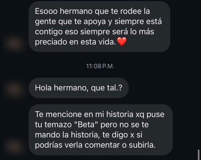 Mensaje: puse tu temazo Beta en mi historia